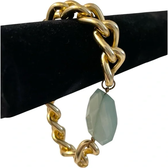 ❤️ Chunky Gold x Agate Chain Bracelet - Picture 3 of 5